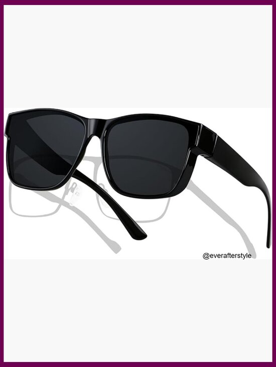Fit Over Glasses Polarized Sunglasses Oversized Square TR90 Frame main image 6
